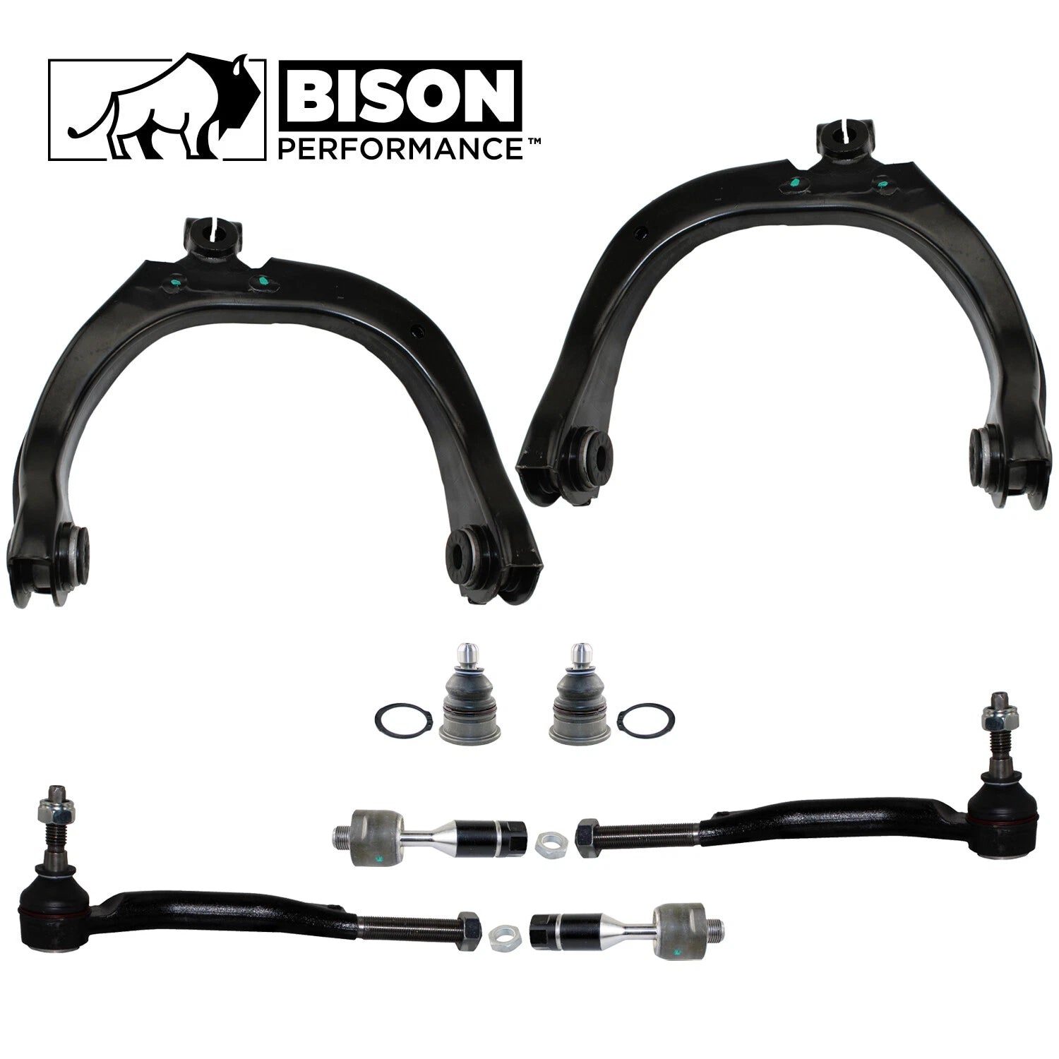 8pc Front Upper Control Arm Tie Rod End Kit for Chevy GMC Saab