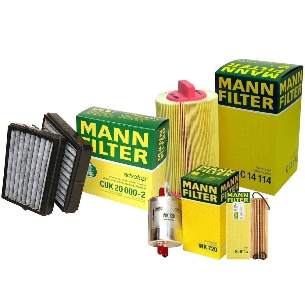 Mann Oil Air Carbon Cabin Fuel Filter Service Kit for Mercedes W203 (2000–2007)