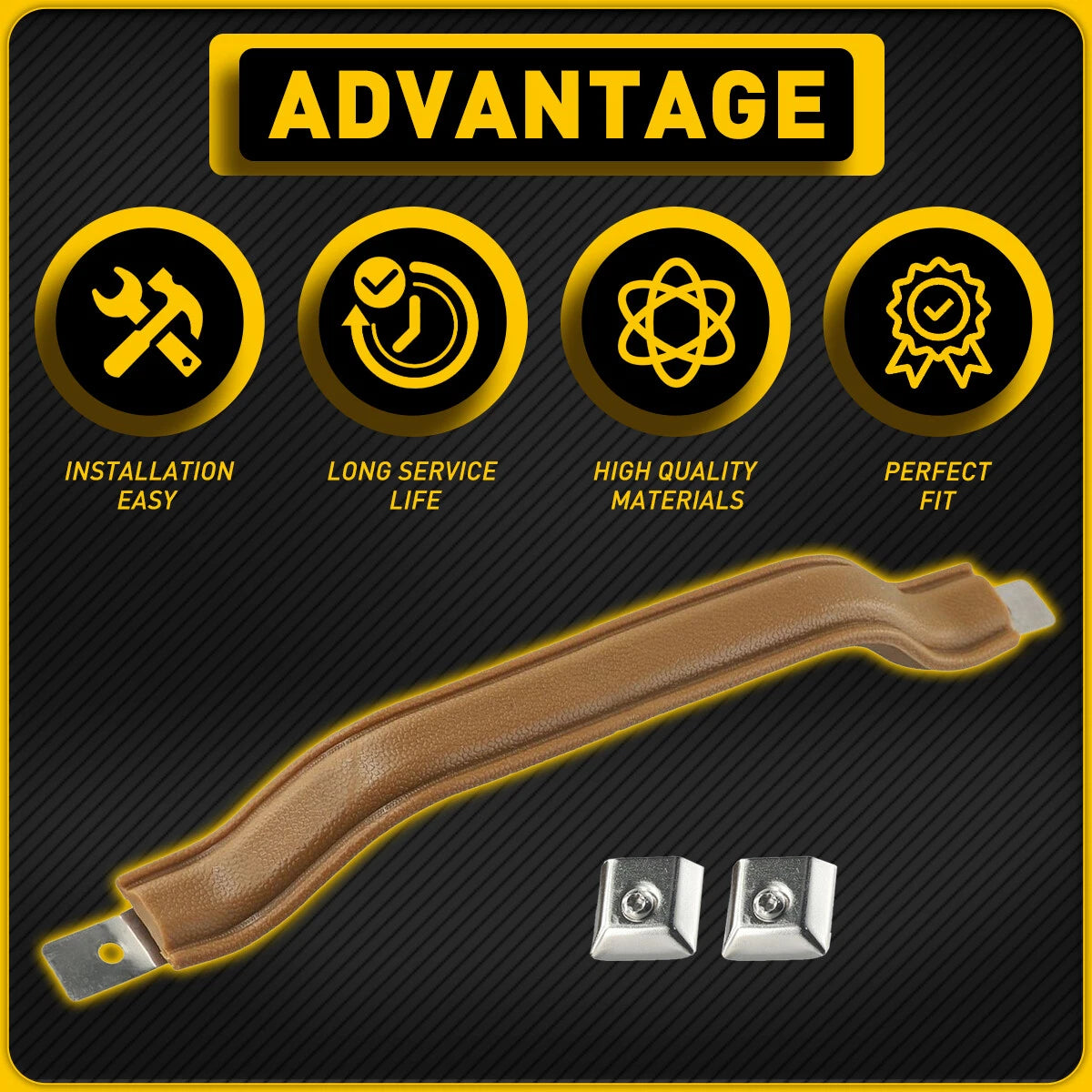 Set of 2 Tan Interior Door Pull Straps for Jeep Wrangler (1987–1995)