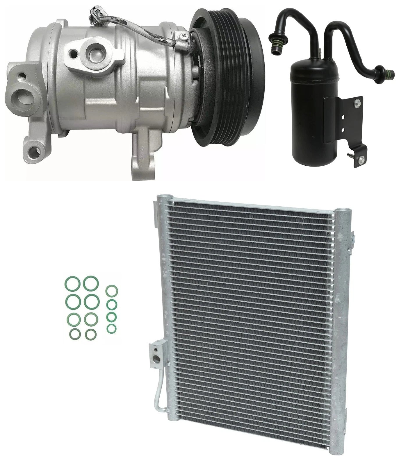 AC Compressor Kit with Condenser for Dodge Ram 1500 4.7L (2008-2008)