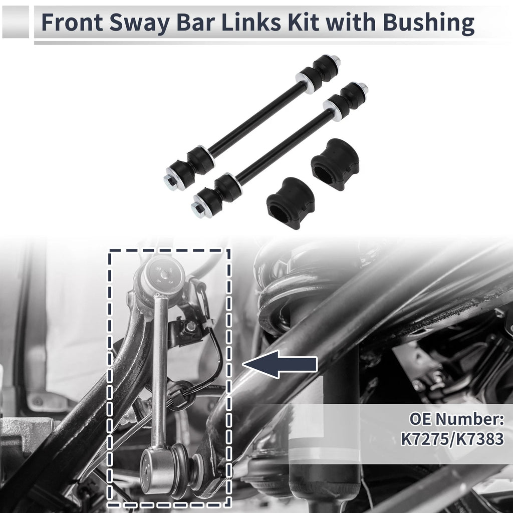 Front Stabilizer Bar Links with 2 Pcs Bushing for Dodge Ram 1500 