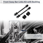Front Stabilizer Bar Links with 2 Pcs Bushing for Dodge Ram 1500 