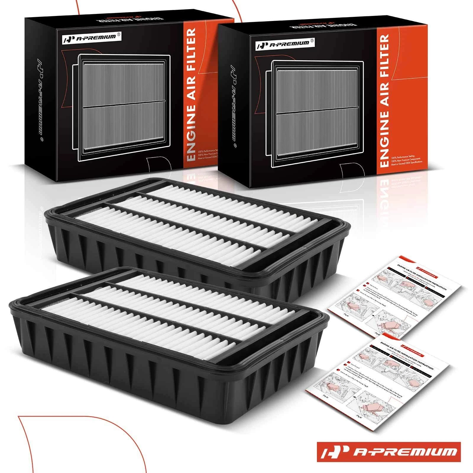 2X Engine Air Filter for Mitsubishi Outlander Lancer (2007–2013)