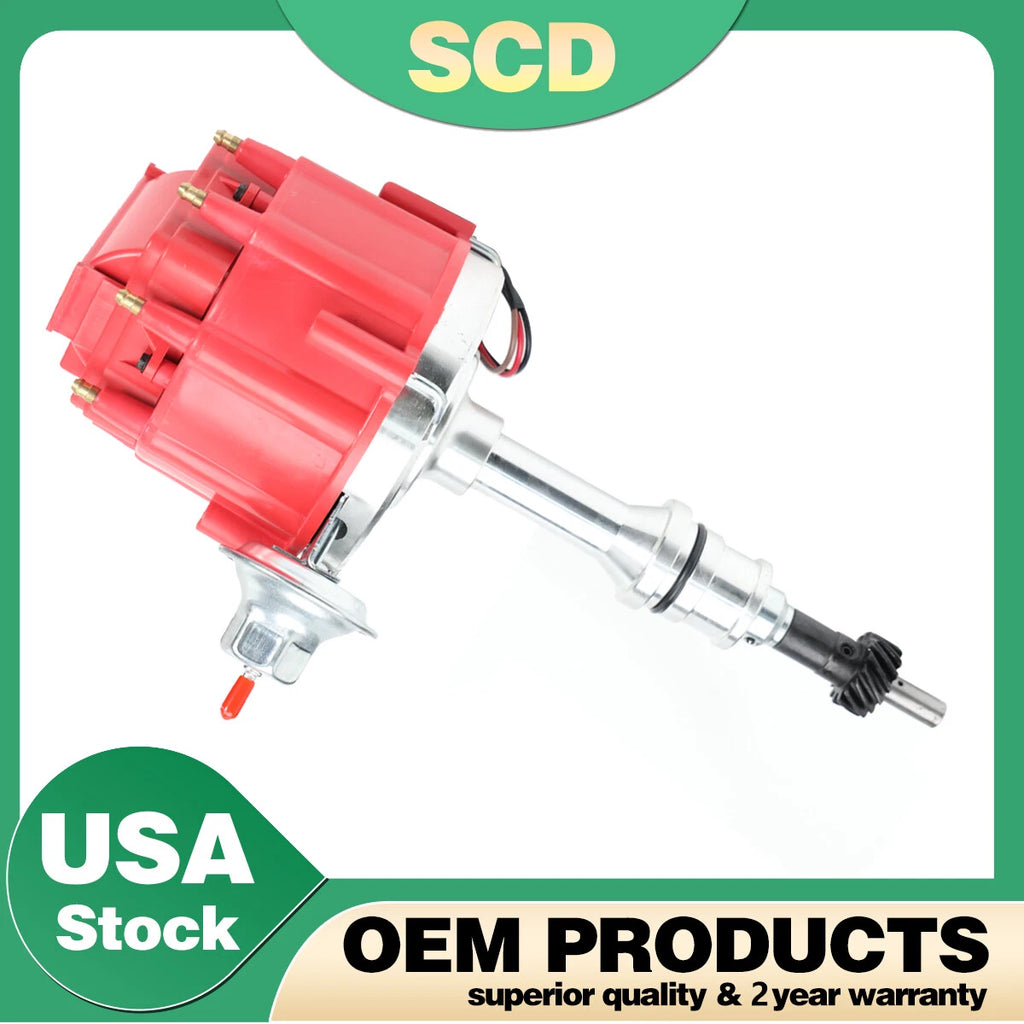 Red Ignition Distributor HEI for Ford Small Block 260 289 302 (1965–1973)