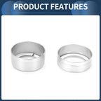 Set of 3 AC Media Switch Knob Cover Rings for Mazda 3 Touring (2017–2018) Silver Tone 641832040019