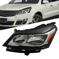 Headlight for Chevy Traverse (2013–2017) Driver Side Halogen Black