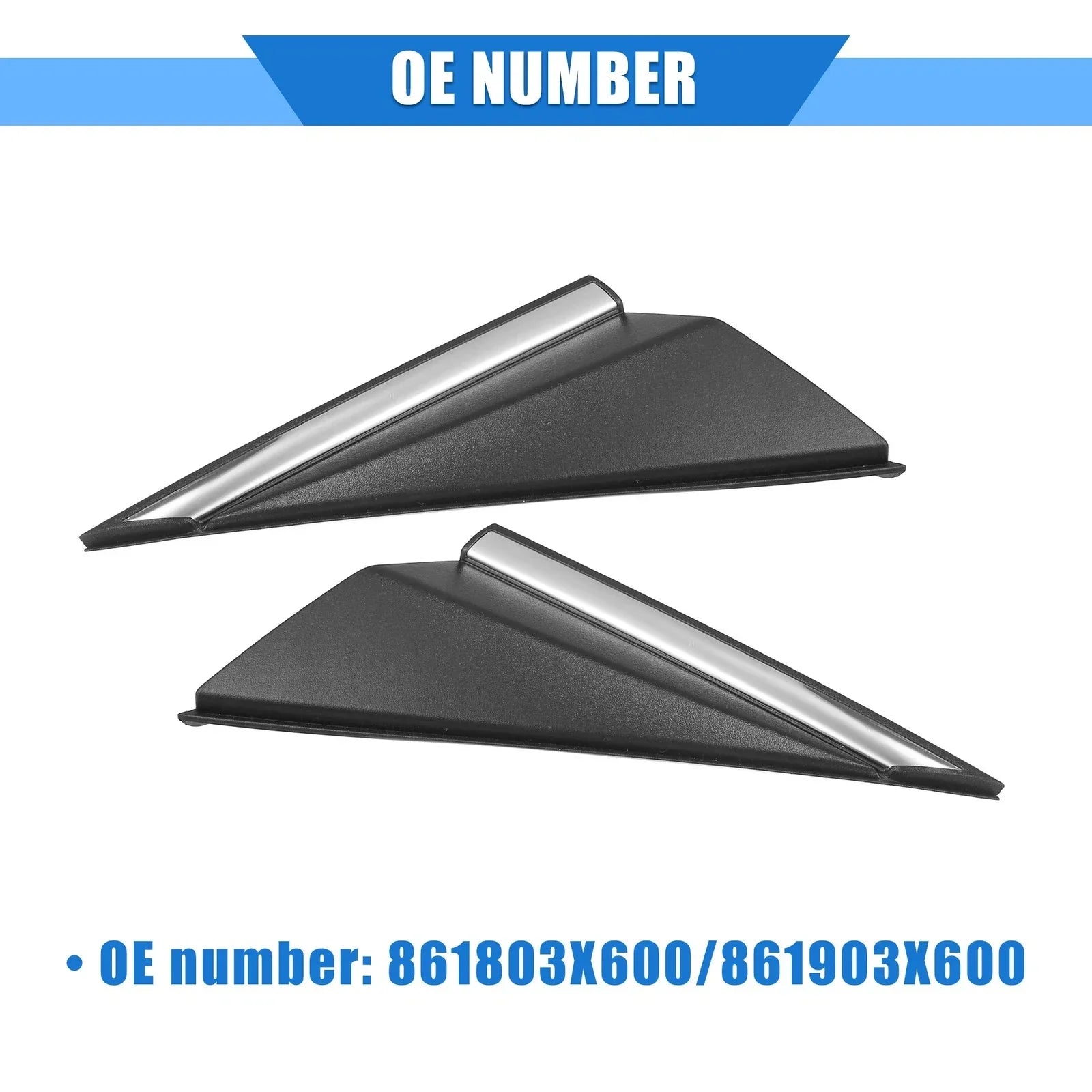 2 x Left Right Mirror Corner Triangle Covers for Hyundai Elantra (2014-2016)