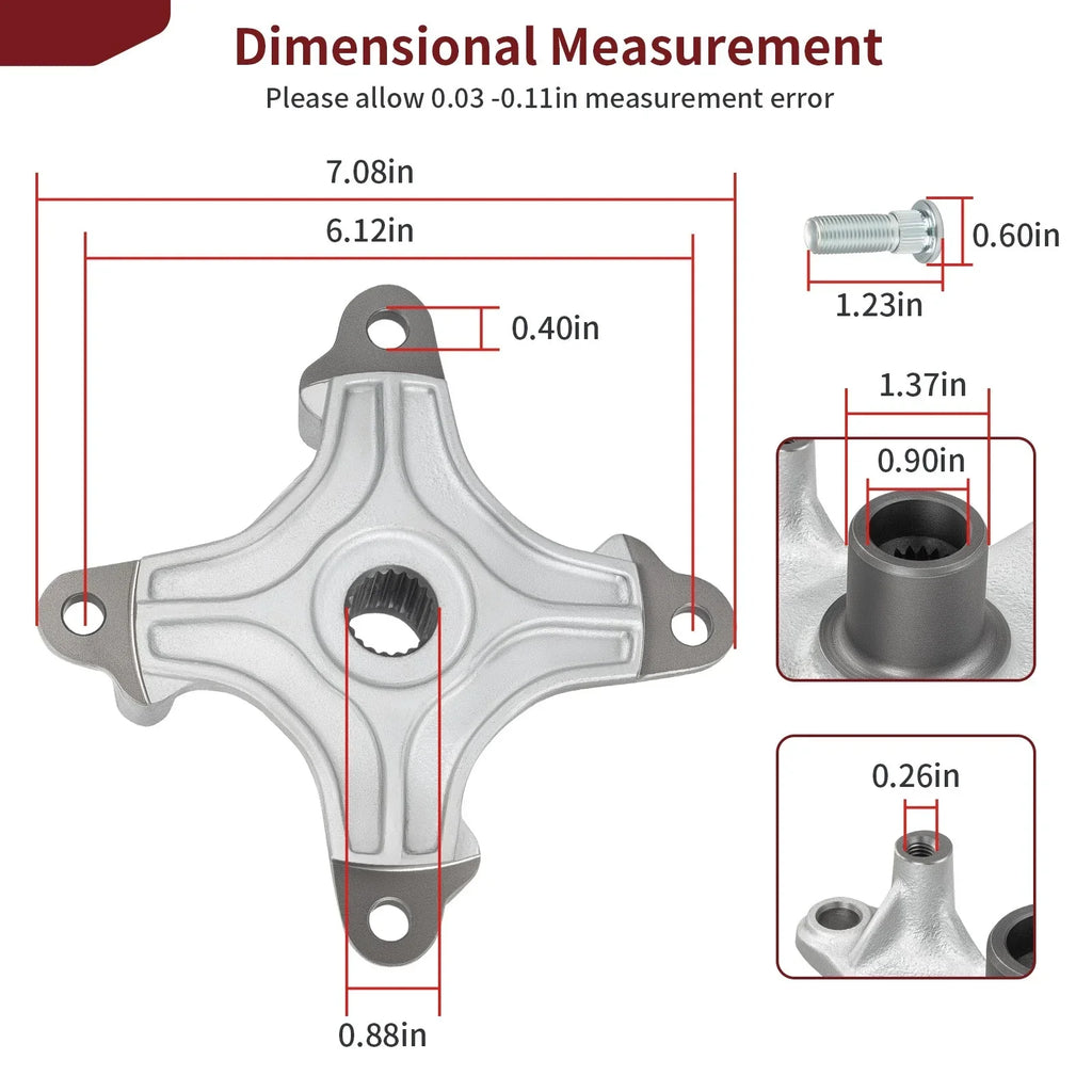 2 x Rear Wheel Hubs for Polaris Sportsman 300 (2008–2010)