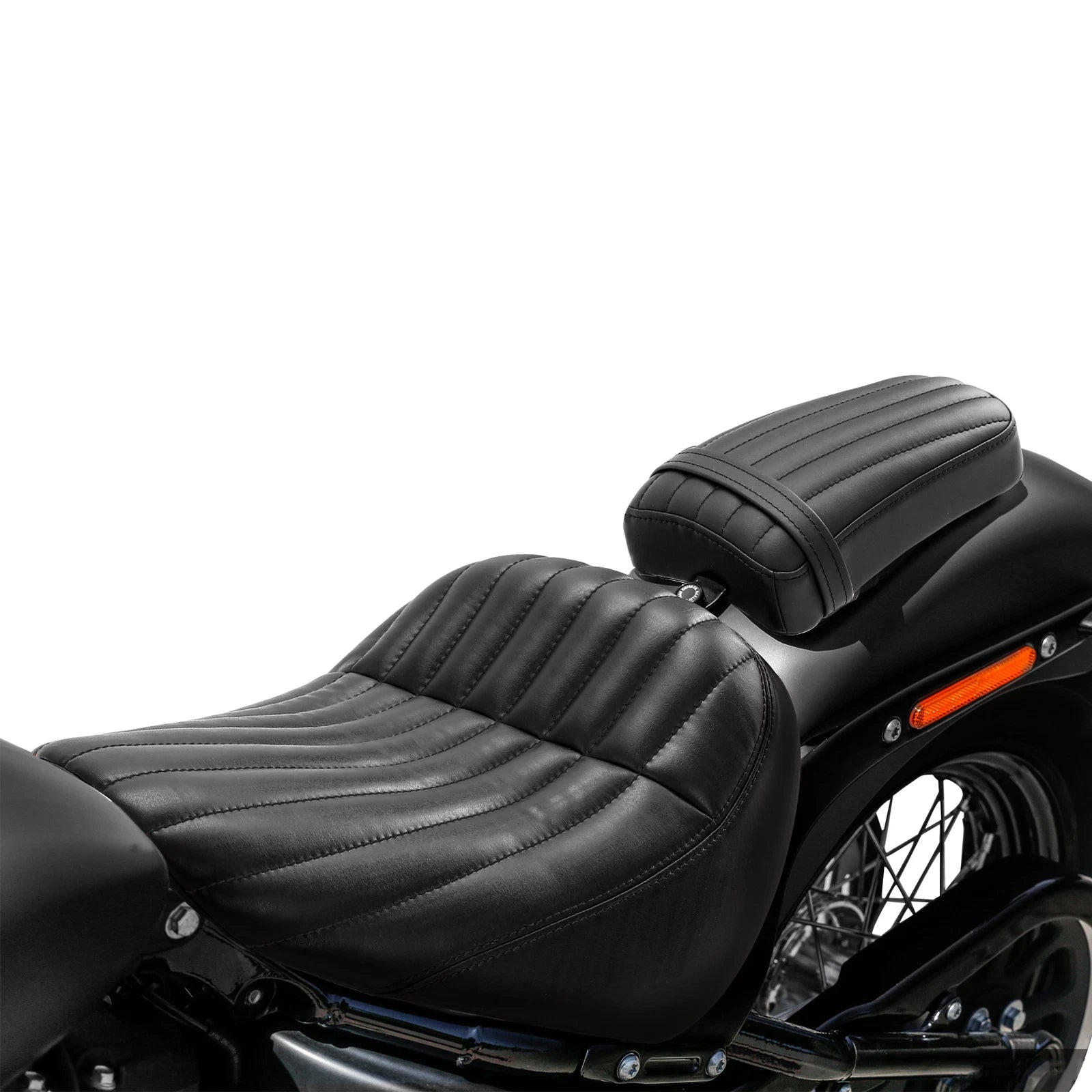 Driver Passenger Cushion Seat for Harley Softail FXBB FXST (2018–2024) Black