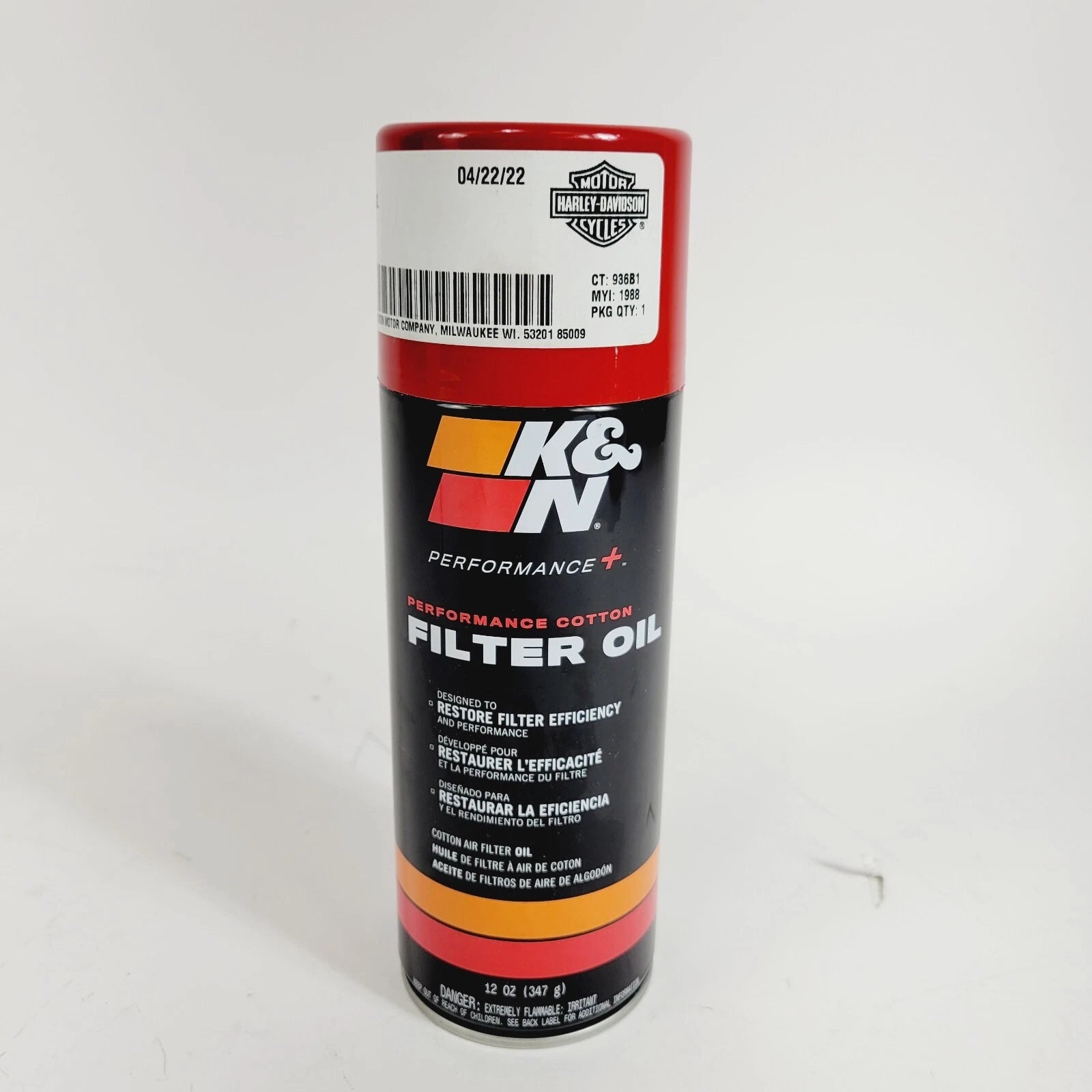 K&N Air Filter Oil 12oz Aerosol for K&N Filters (99-0516)