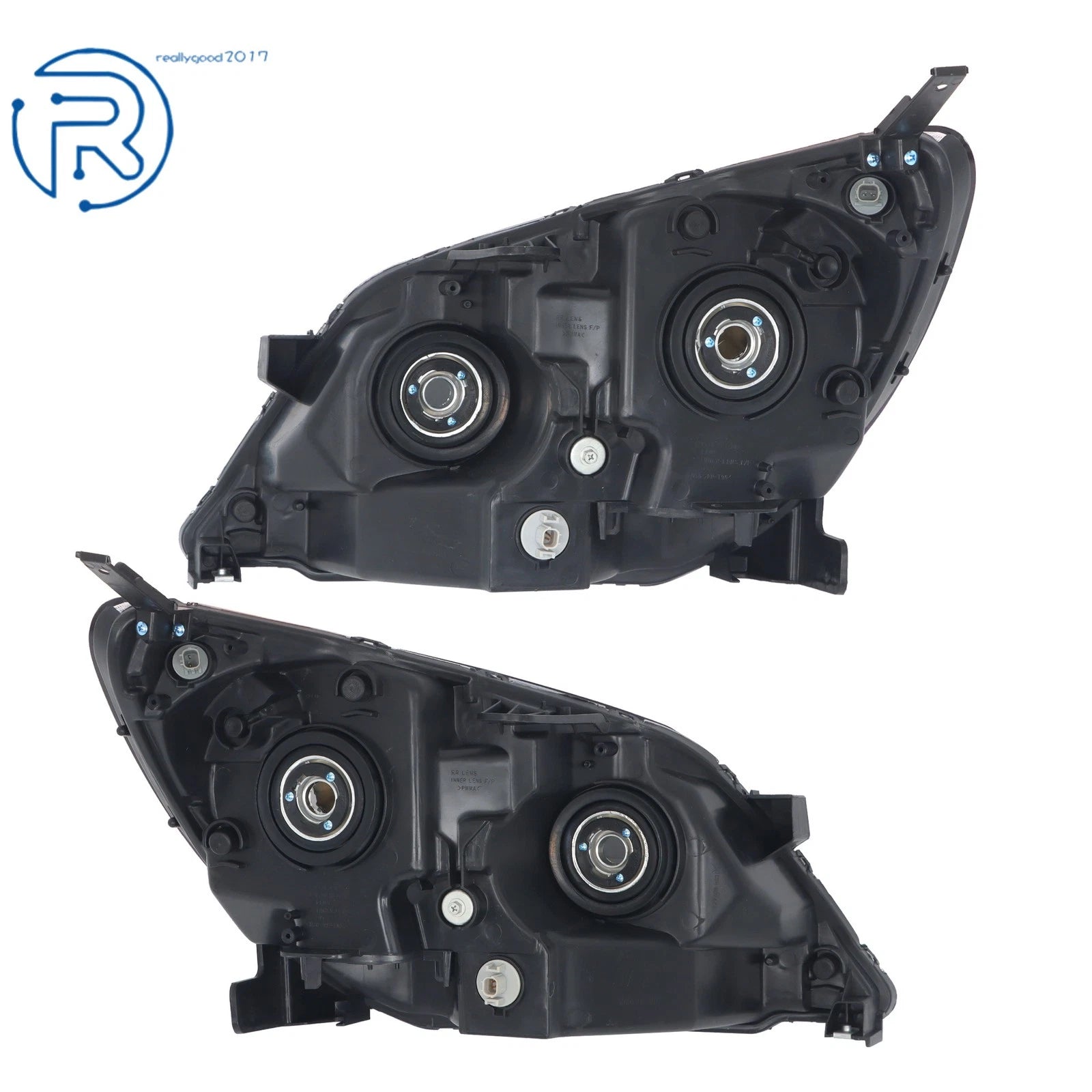 Pair Halogen Chrome Housing Amber Corner Headlights for Honda Odyssey (2005-2010)