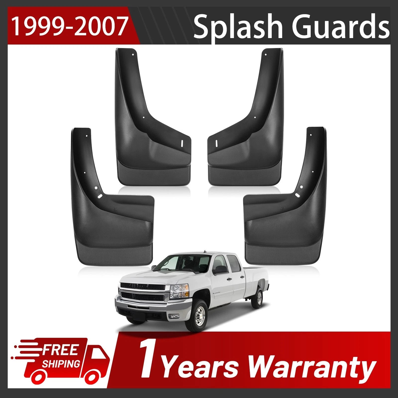 Splash Guards Mud Flaps 4PC for Chevrolet Suburban 2500 Tahoe (2001–2006)