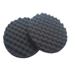 2 x 8in Black Car Round Foam Polishing Pad Waxing Foam Sealing Tool