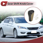 1 Pc Gear Shift Knob Cover for Honda Accord 8 (2008–2012) Black Beige Leather