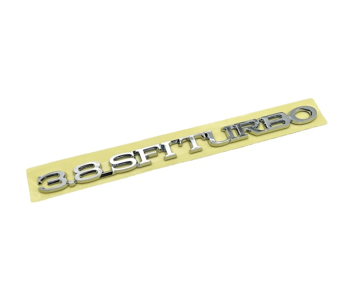 Chrome Hood Emblem 3.8 SFI Turbo Replacement for Buick Regal (1984–1987)