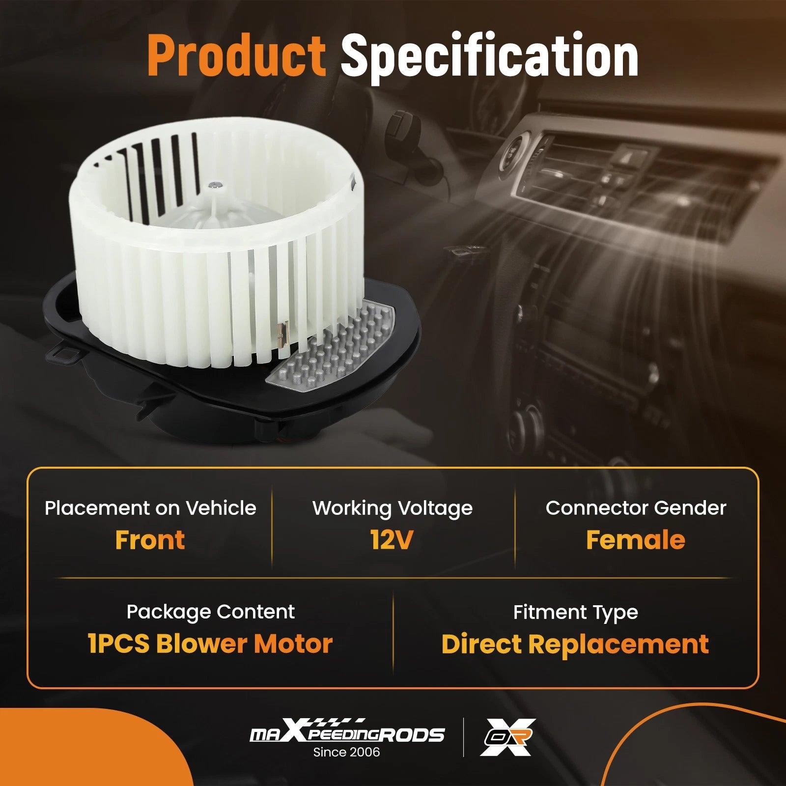 Blower Motor Fan for VW Touareg Porsche Cayenne (2011–2018)