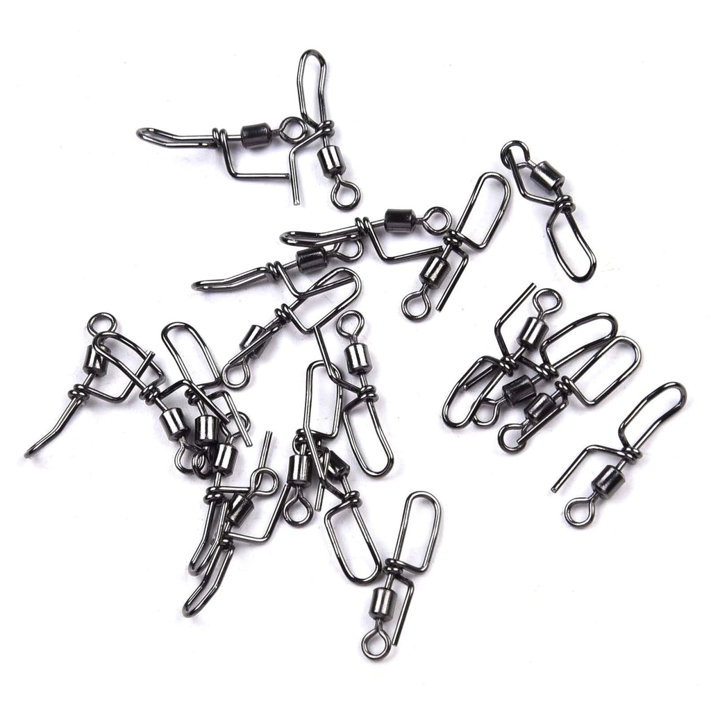 Set of 20 Stainless Steel Swivels 18mm for Sea Fishing Rigs