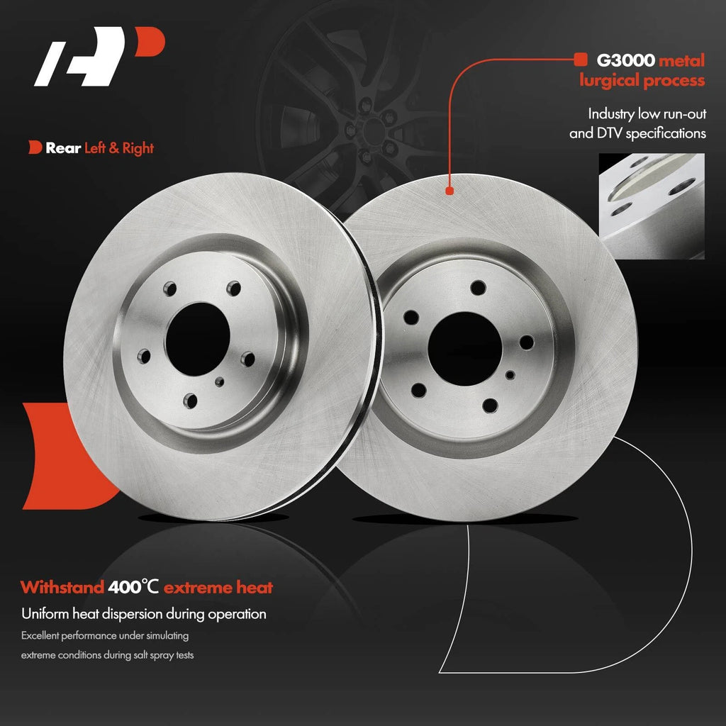 Set of 4 Disc Brake Rotors for Nissan 350Z, Infiniti G35 (2003–2008)