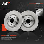 Set of 4 Disc Brake Rotors for Nissan 350Z, Infiniti G35 (2003–2008)