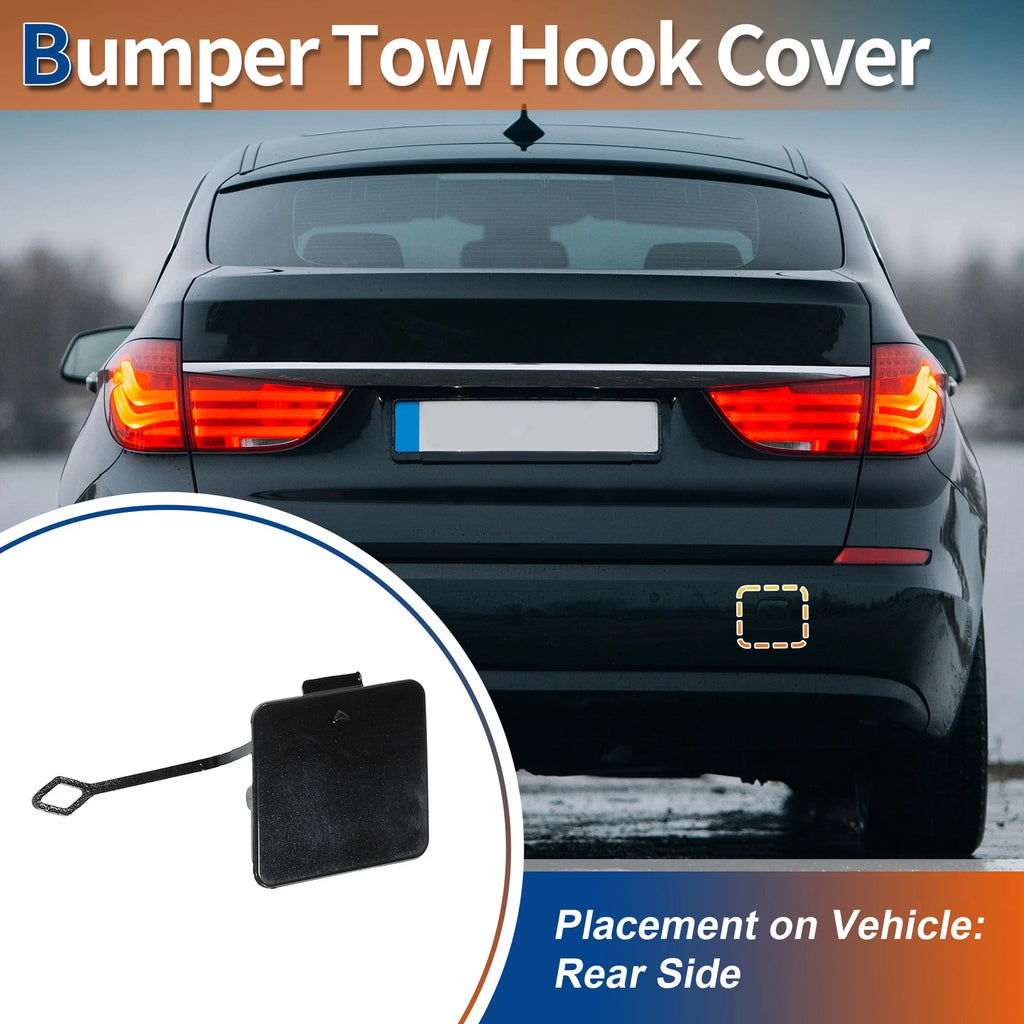 Rear Tow Hook Cover for BMW 535i 550i GT (2010–2013) No. 51127262363 Black