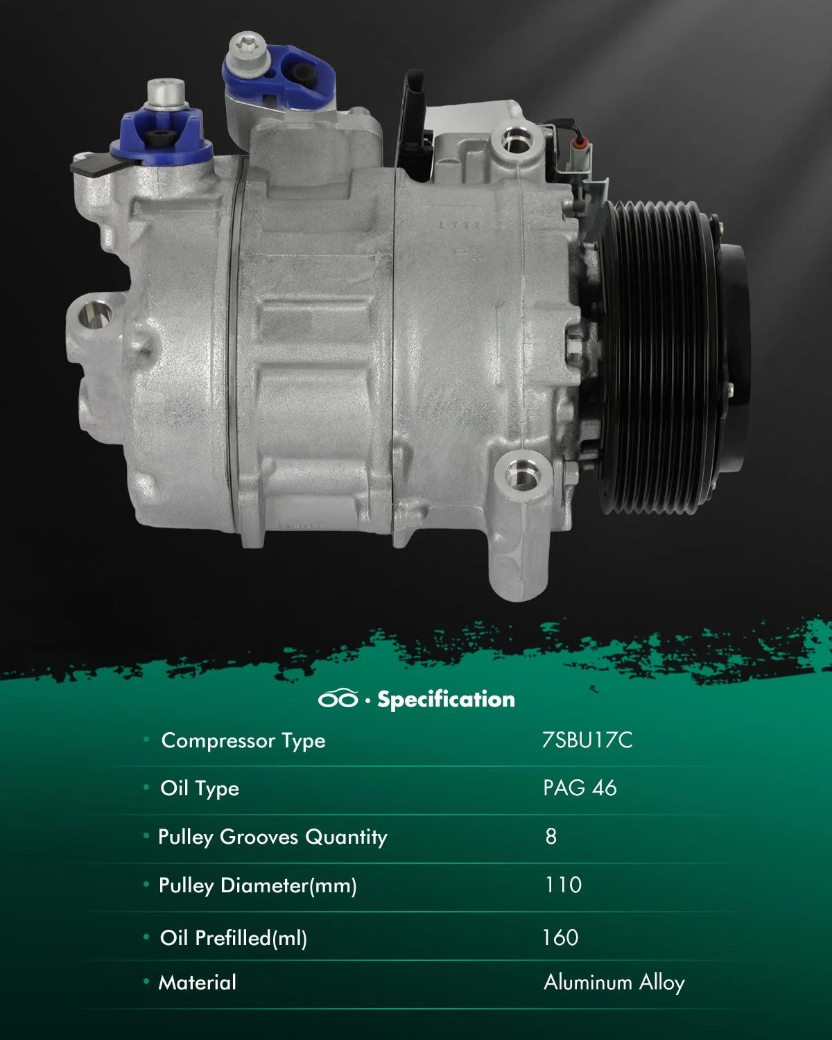 A/C Compressor for BMW 528i (2011) CO 11498C 64509196890