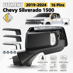 Side Mirror for Chevy Silverado 1500 (2019–2024) W/BSD, Memory, Heated, 16 Pin Left