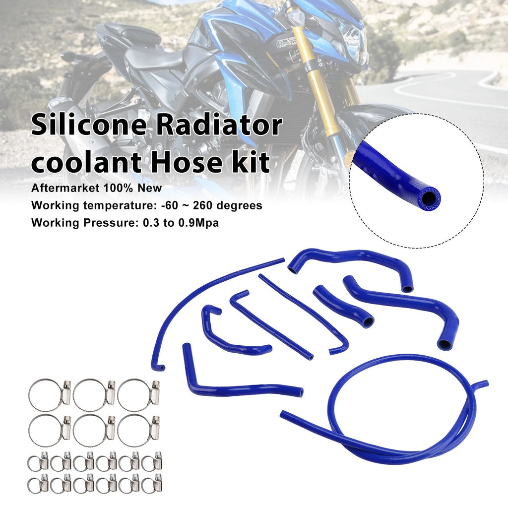 Silicone Radiator Coolant Hose Kit for Suzuki GSX-S750/Z (2017–2025) Blue