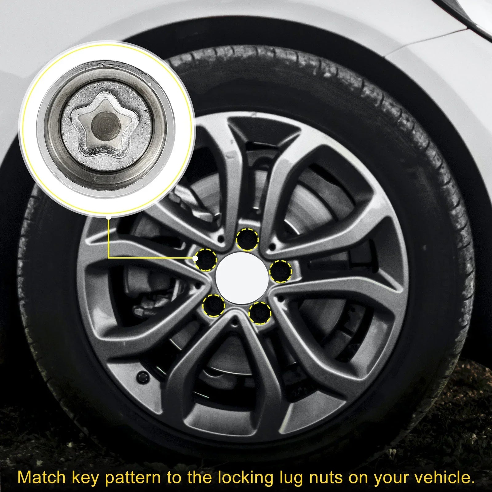 320 Wheel Lock Lug Nut Set with Protector Socket for Mercedes Benz