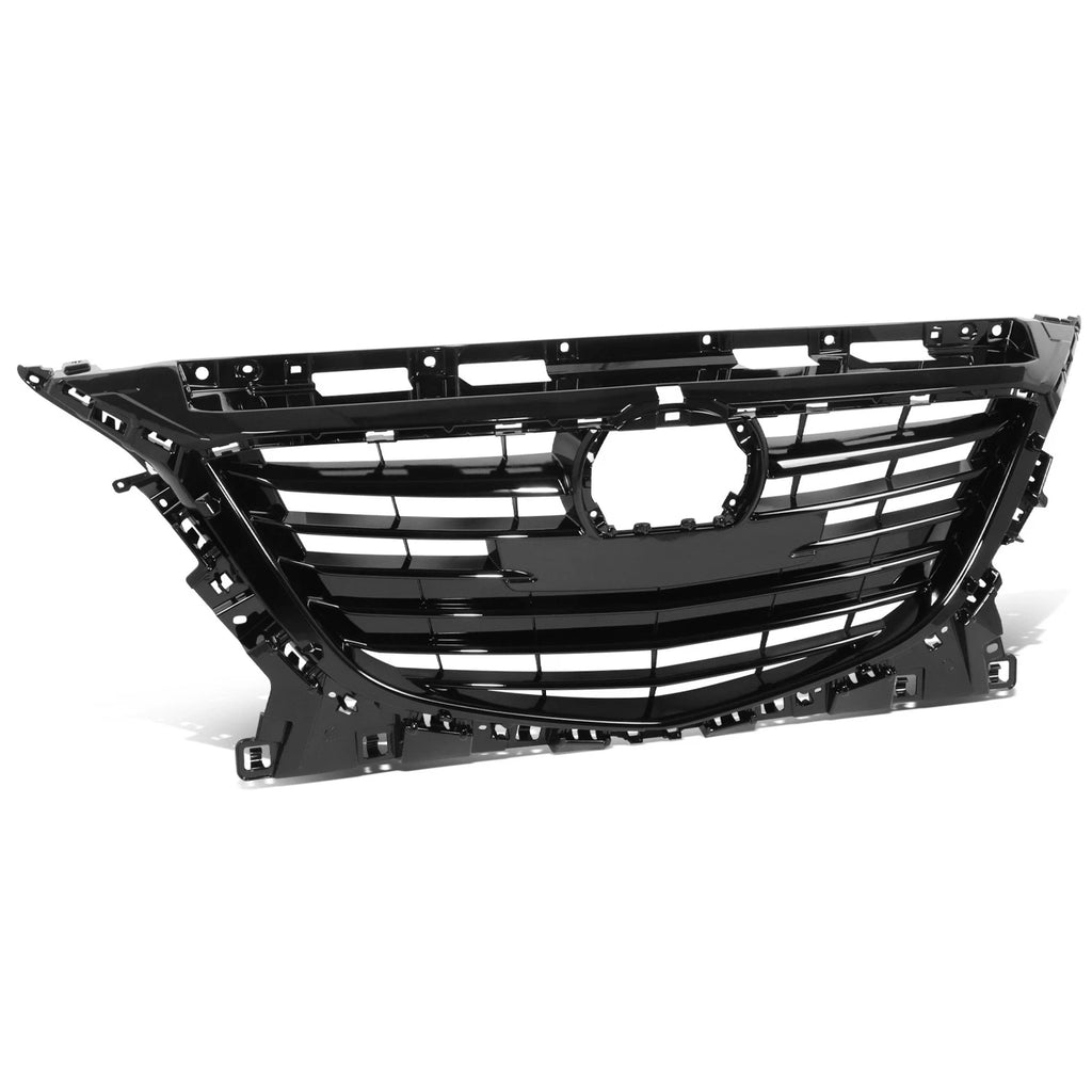 Front Bumper Grille for Mazda 3 (2014–2016) w/Collision Warning, Badge Slot