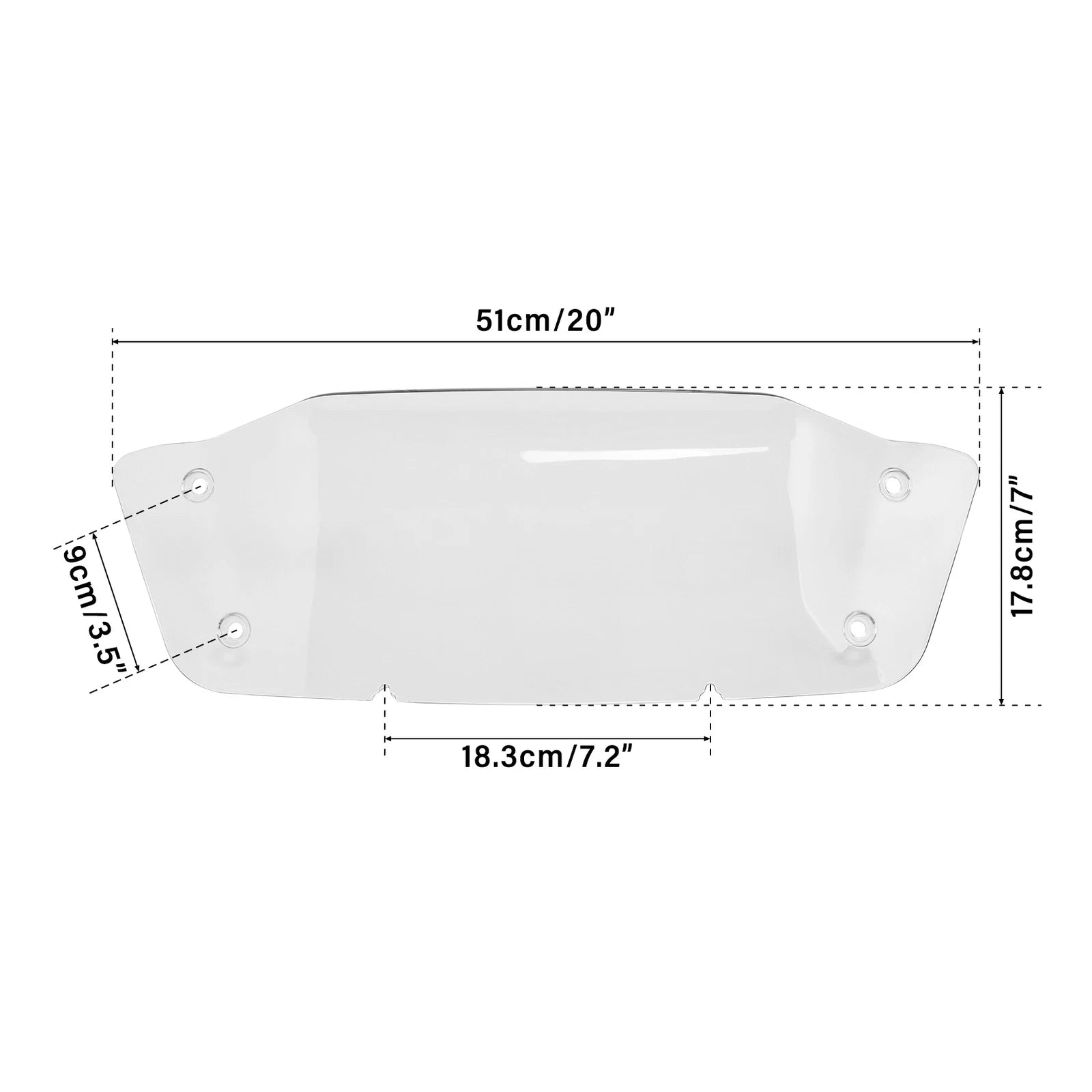7" Clear Windshield for Harley CVO Street Glide FLHX (2023–2025)