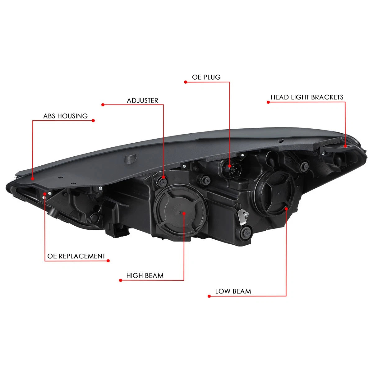 Right Side LED DRL Projector Headlight Lamp Assembly for Tucson (2019–2021)