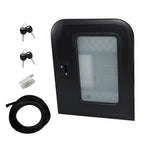 Black Tear Drop Trailer Entry Door for RV Camper (26"W x 32"H)