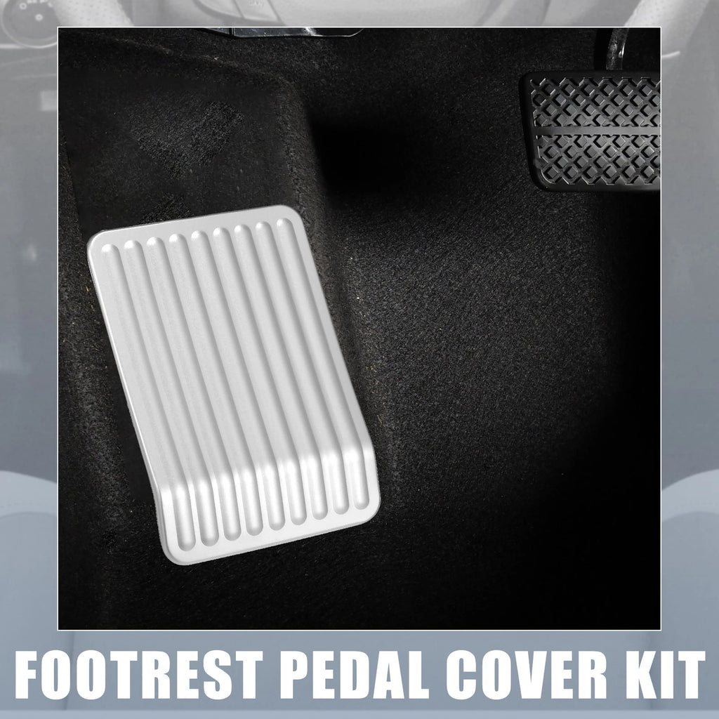 Foot Rest Pedal for Ford F-150 (2015–2017) Silver Tone 734301813877