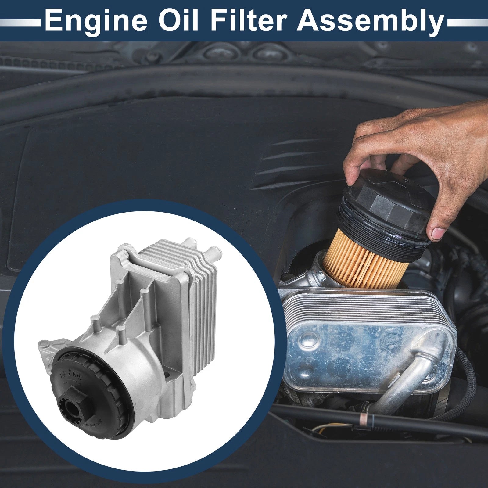 Engine Oil Cooler Filter Housing with Seals for Ford Transit (2000–2014)