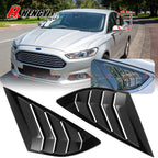 Gloss Black Rear Side Window Louver Shutter Cover for Ford Fusion Sedan (2013–2022)
