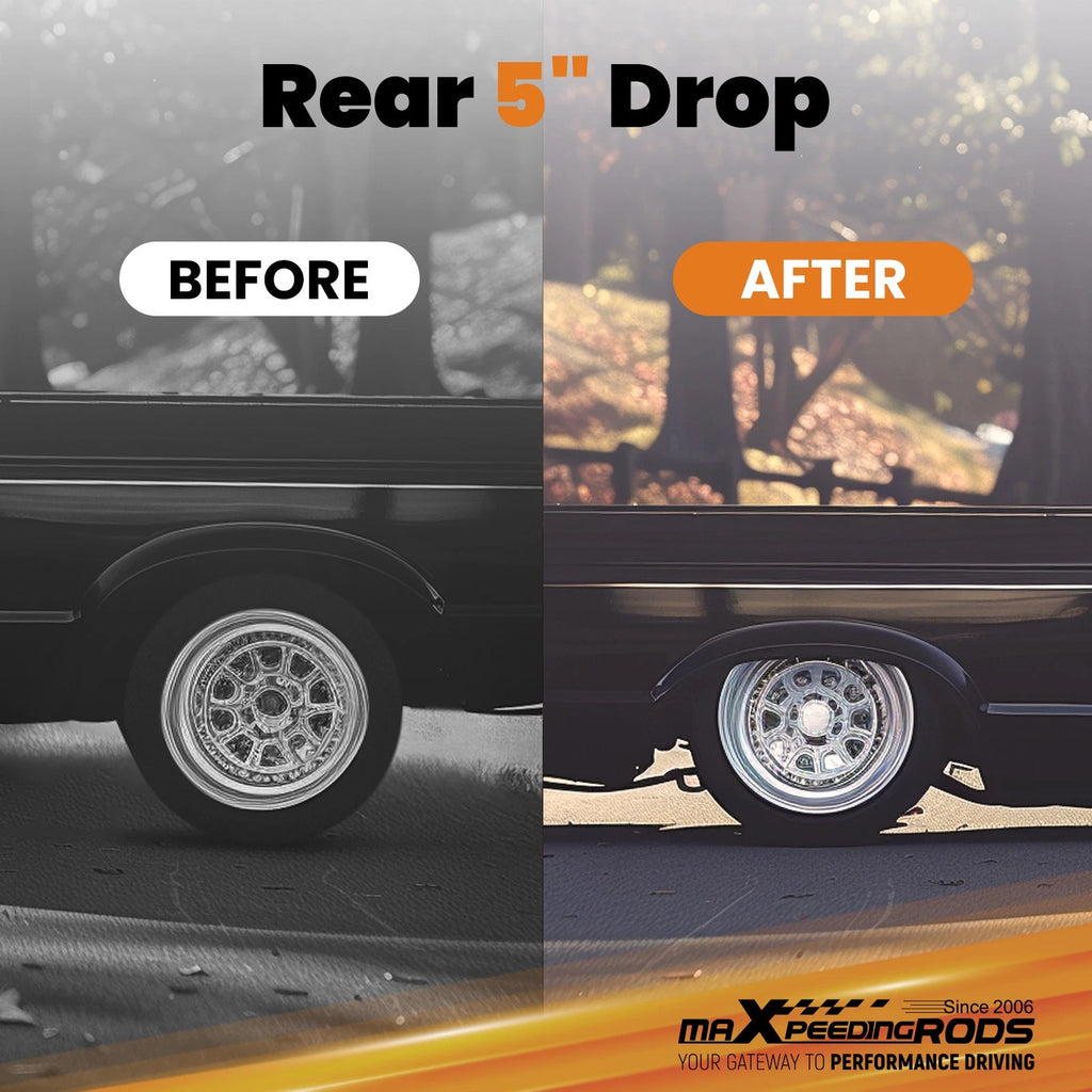 Rear C-Notch & Axle Flip Lowering Drop Kit for Chevy C10 GMC C15 (1973–1987)