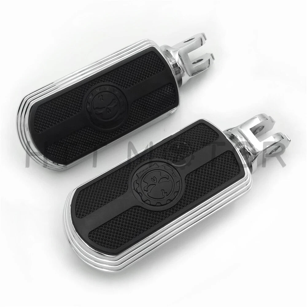 Chrome Skull Rubber Footpeg for Harley Breakout FXBR/FXBRS (2018–2019)