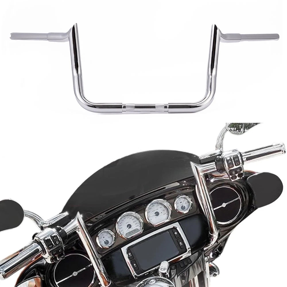 10" Rise Ape Hanger 1-1/4" Fat Handlebar for Harley FLHT FLHX (2010–2023)
