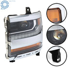 Left Headlight for Chevy Silverado 1500 (2016-2018) HID/Xenon LED Chrome