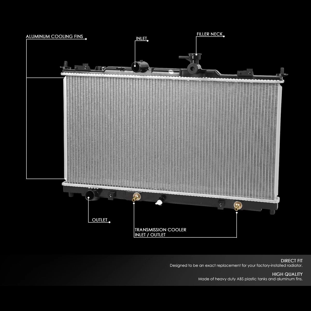 Aluminum Core Replacement Radiator for Mazda 6 (2011–2013) DPI 13389