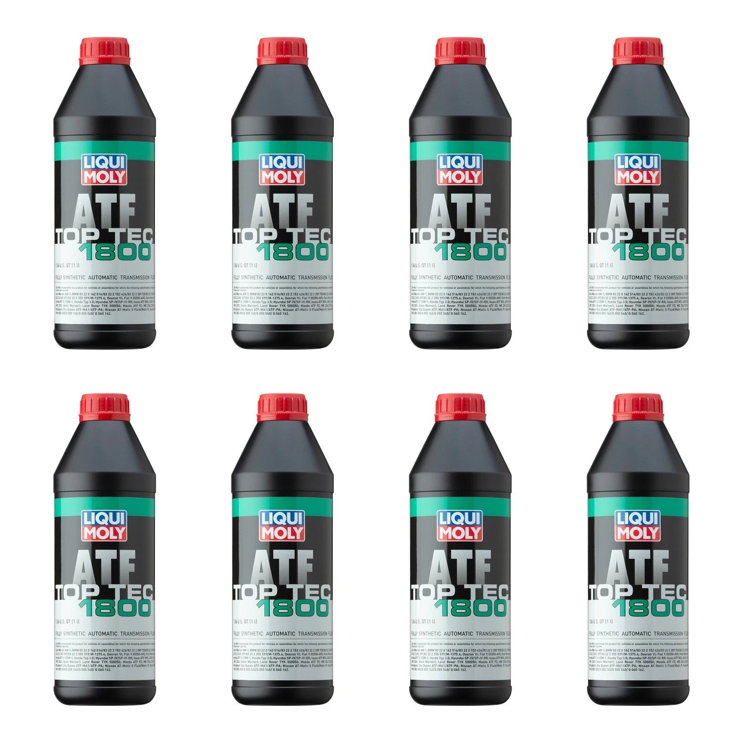 Set of 8 Liqui Moly Top Tec ATF 1800 Automatic Transmission Fluid (8L)