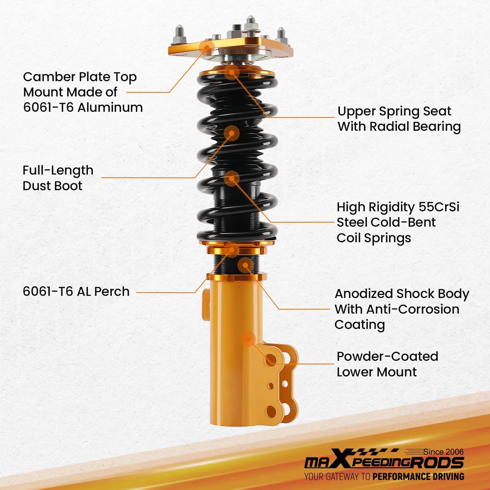 Coilovers for Hyundai Genesis Coupe (2010–2016) Height Adjustable Suspension