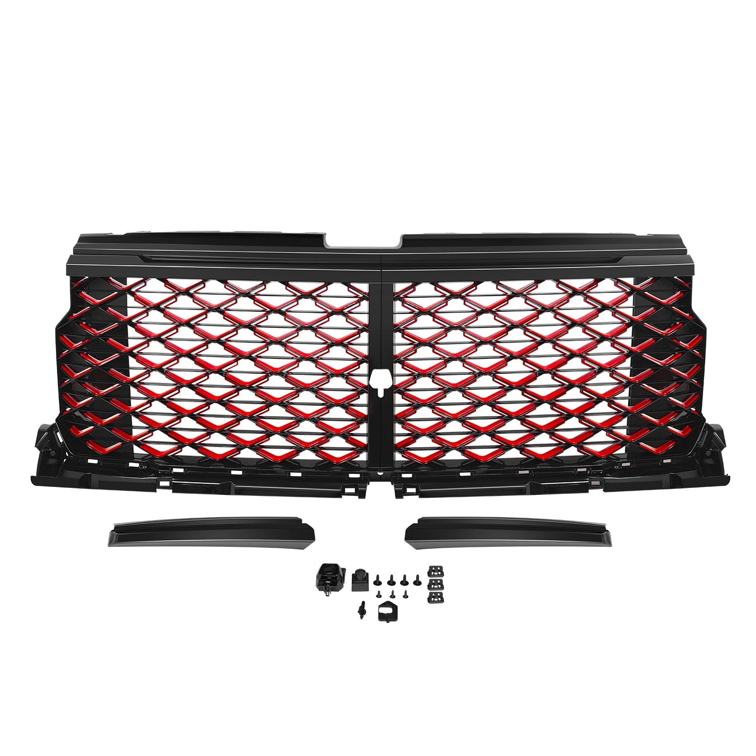 Badgeless Diamond Mesh Front Bumper Grille for Silverado 1500 LT LST RST (2022–2026)