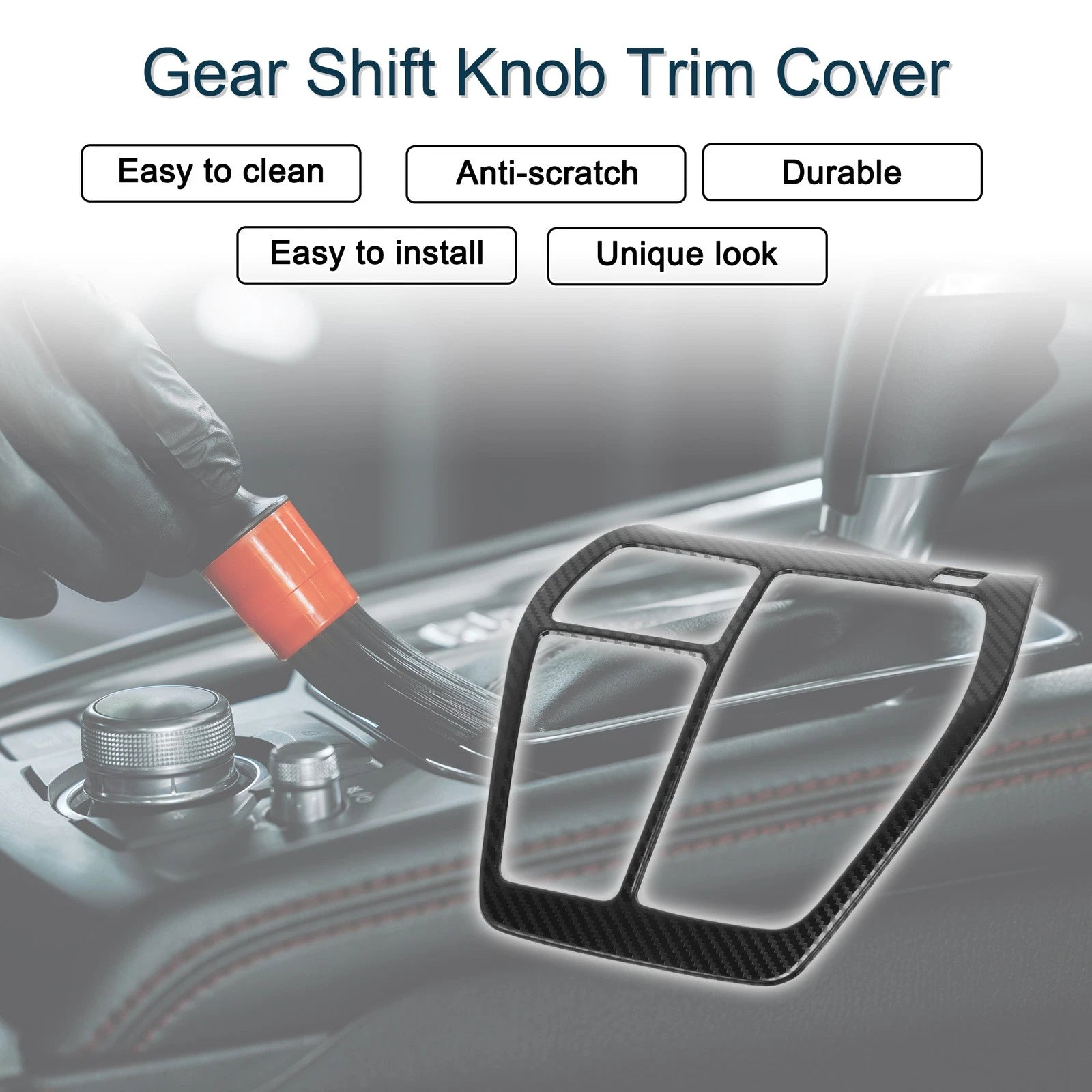 Stainless Steel Gear Shift Knob Cover for Toyota RAV4 (2019–2023)