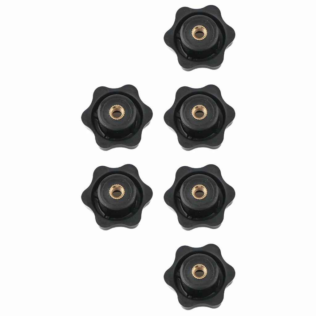 6PCS M6 38mm Clamping Nuts for Machines (Black)