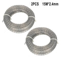 Set of 2 Trimmer Lines 2.0 - 3.0mm x 15m for Garden Tools