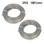 Set of 2 Trimmer Lines 2.0 - 3.0mm x 15m for Garden Tools