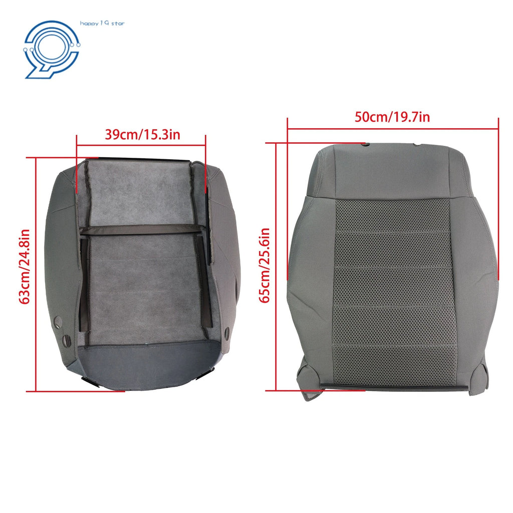 Set of 2 Cloth Seat Covers for Jeep Wrangler (2007-2012)
