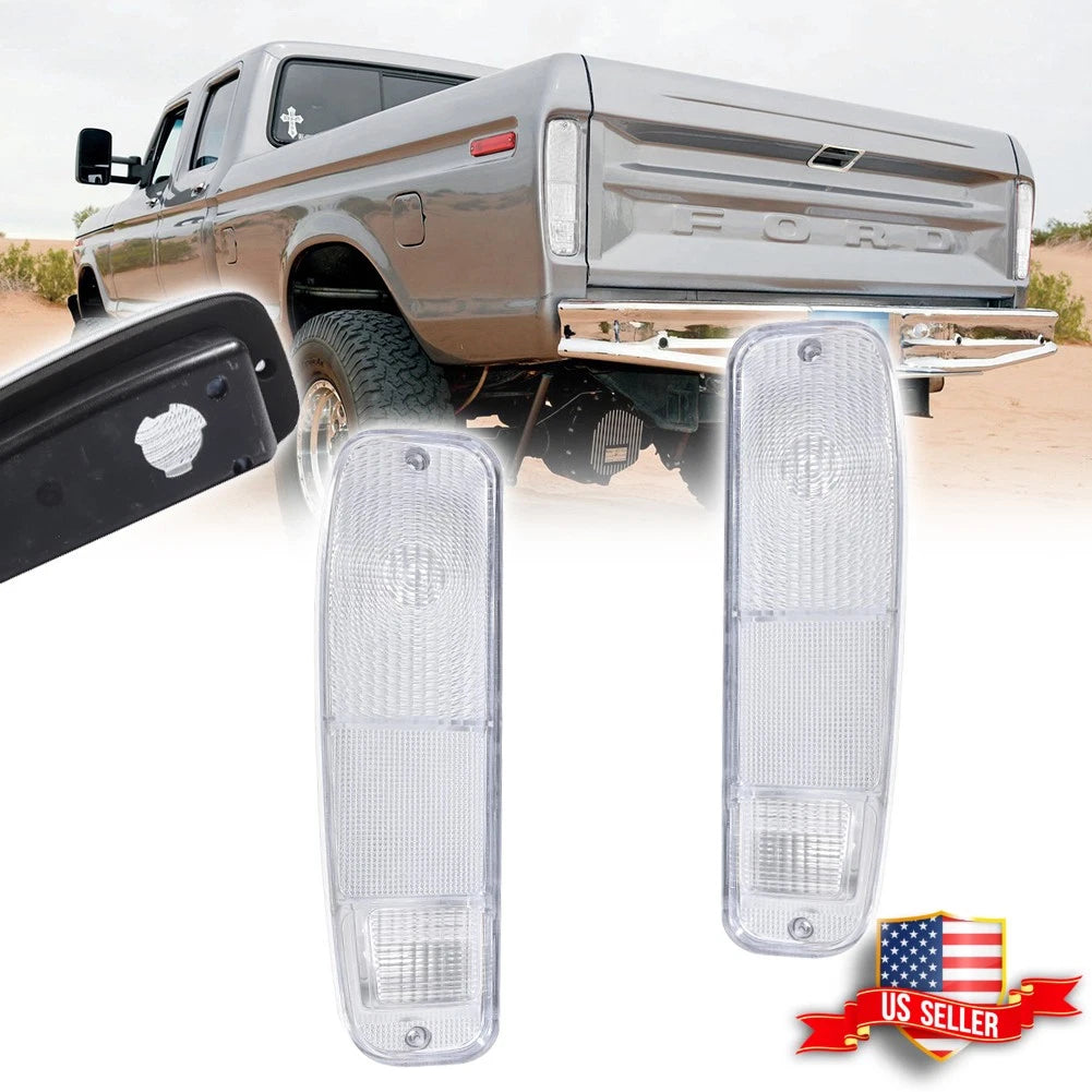 2X Clear Lens Tail Light for Ford E150 F150 250 350 Bronco (1974–1991)