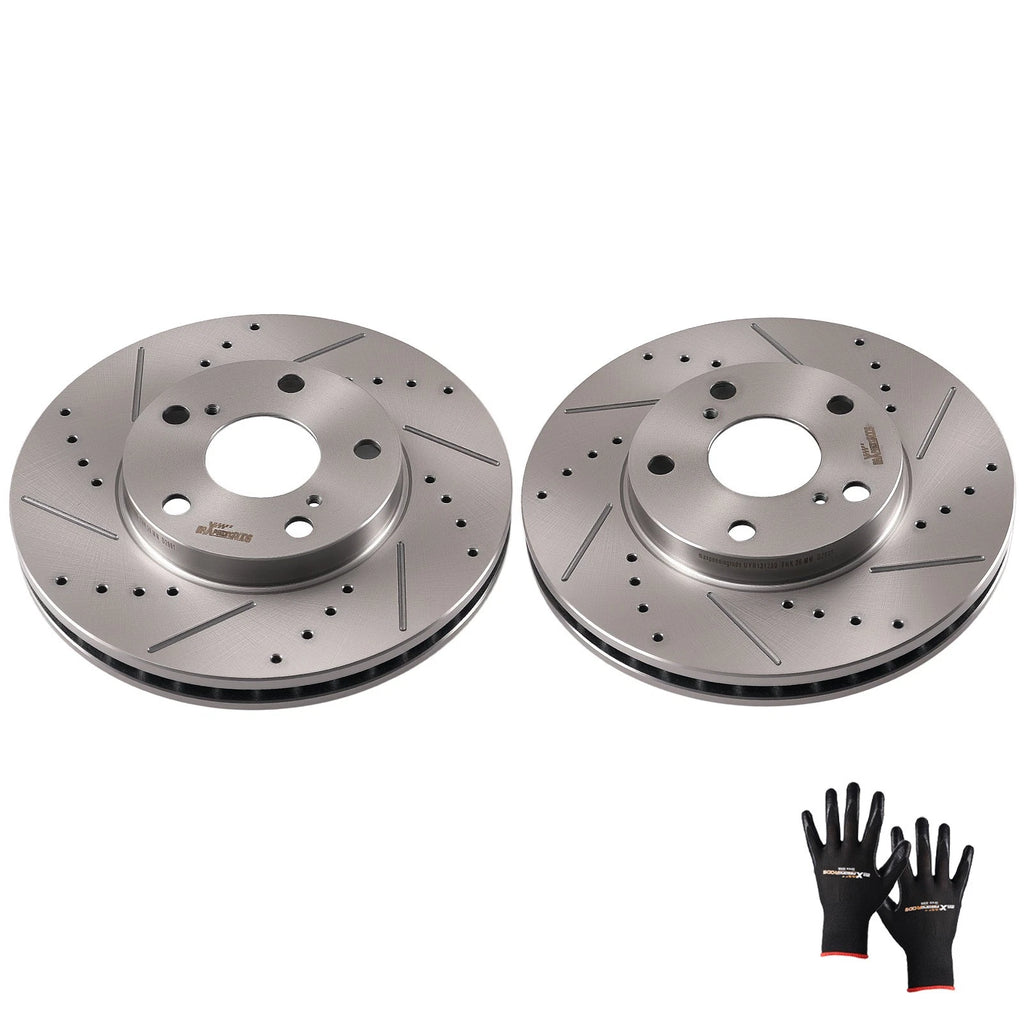 Set of 2 Front Brake Rotors for Toyota Sienna, Solara (1998–2003)